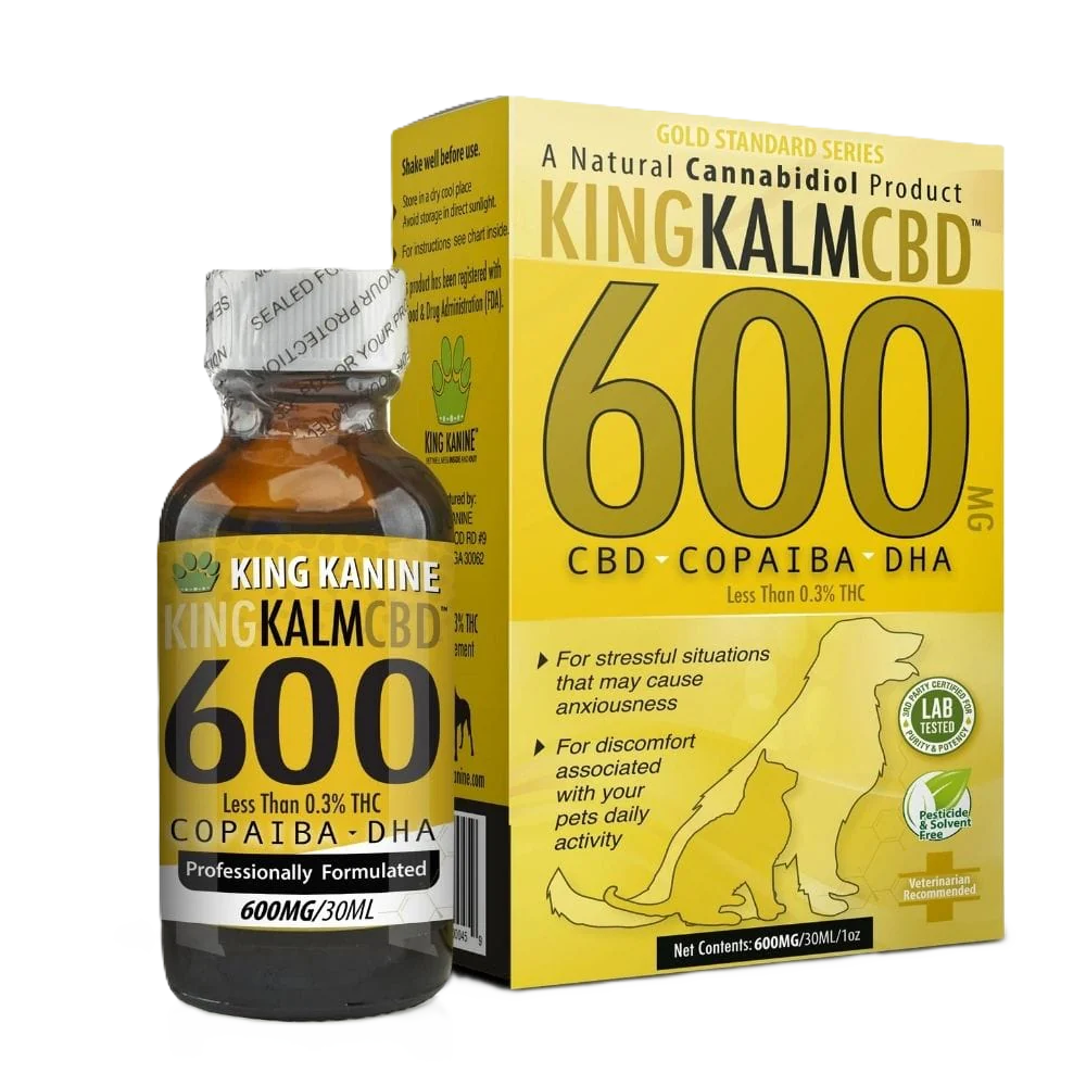 KING KALM 600mg with Copaiba, Krill Oil and DHA for Dogs & Cats