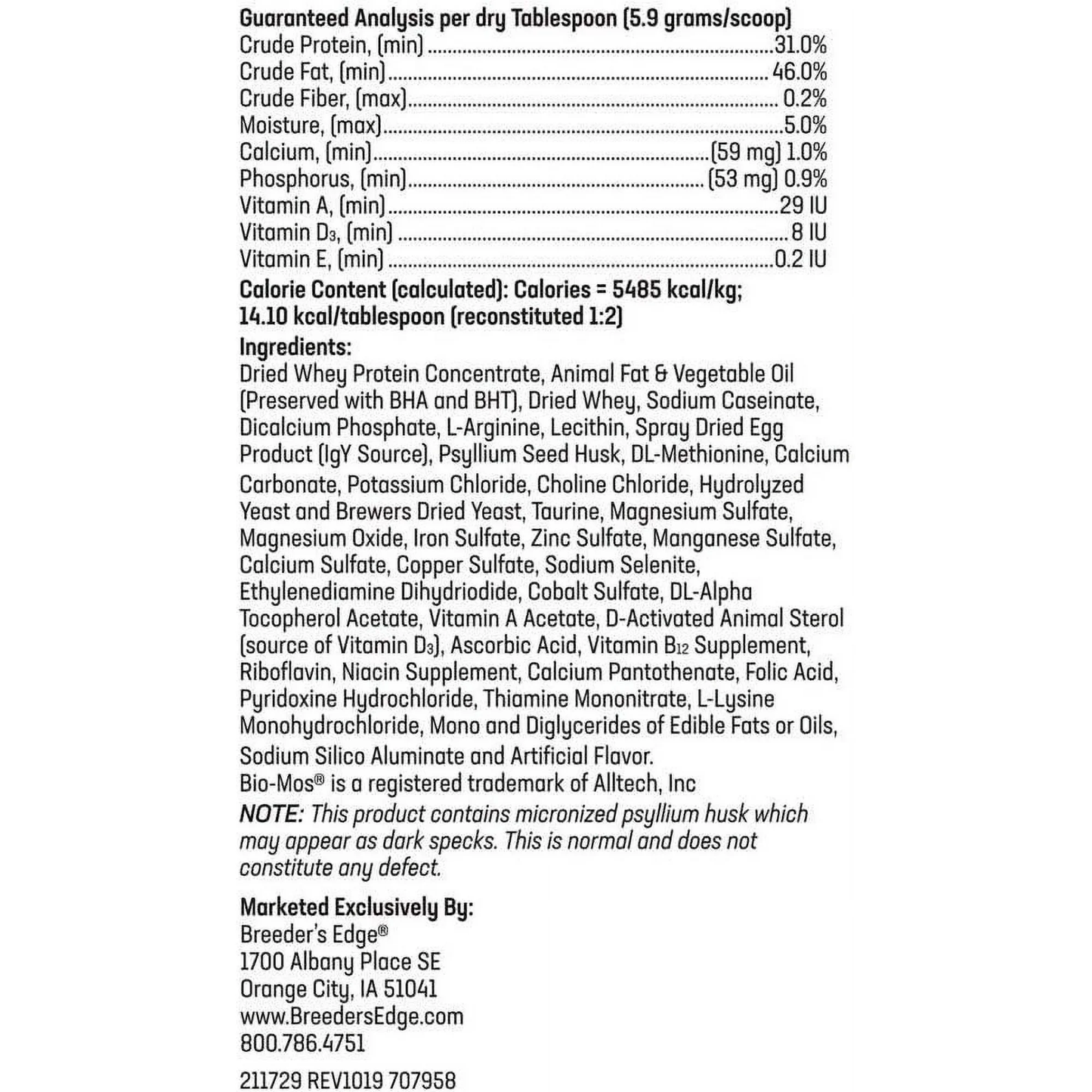 Breeder's Edge Foster Care - Canine Milk Replacer