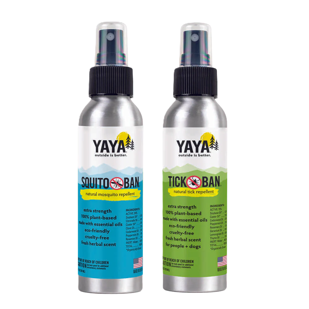 YAYA Organics Natural Bug Repellent Bundle (Tick Ban + Squito Ban)