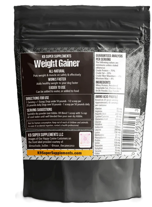 K9 Super Supplements - Weight Gainer