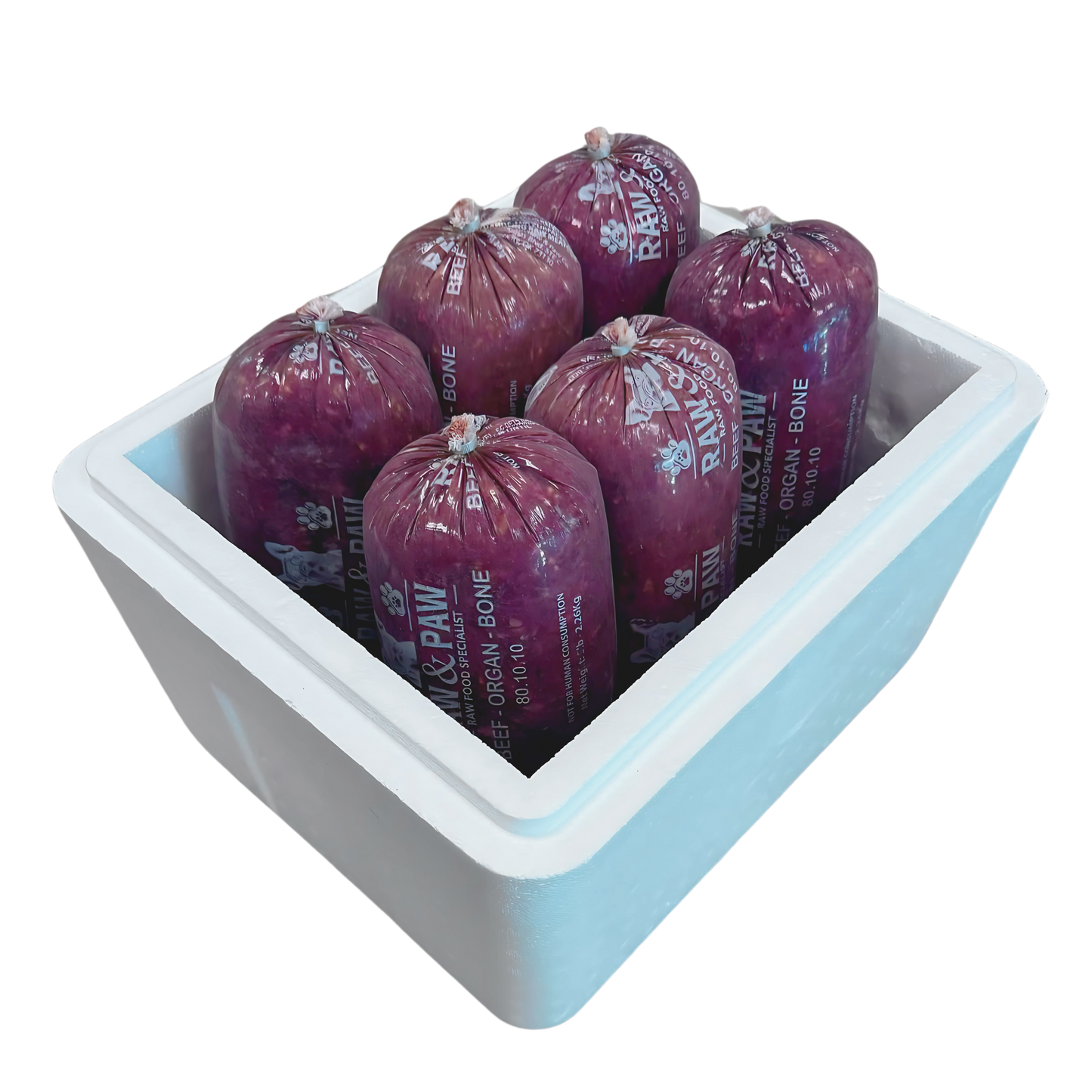 Case of 80.10.10 Beef with Organ and Bone 5lb Chubs - $4.40/lb (SHIPS FREE)