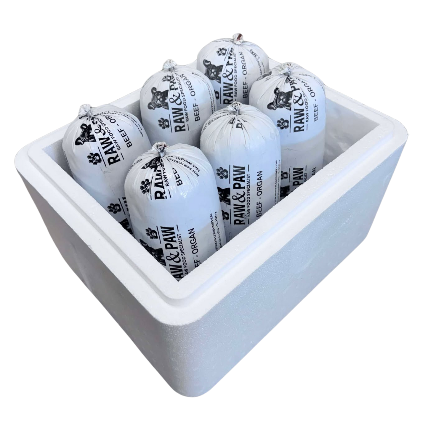 Case of Beef & Organ for Cats and Dogs Chubs - $4.40/lb (SHIPS FREE)