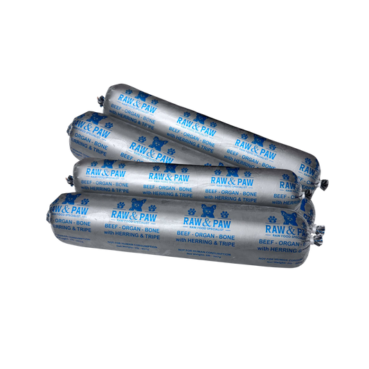 Case of Beef and Herring Blend 2lb Chubs - $5.00/lb (SHIPS FREE)