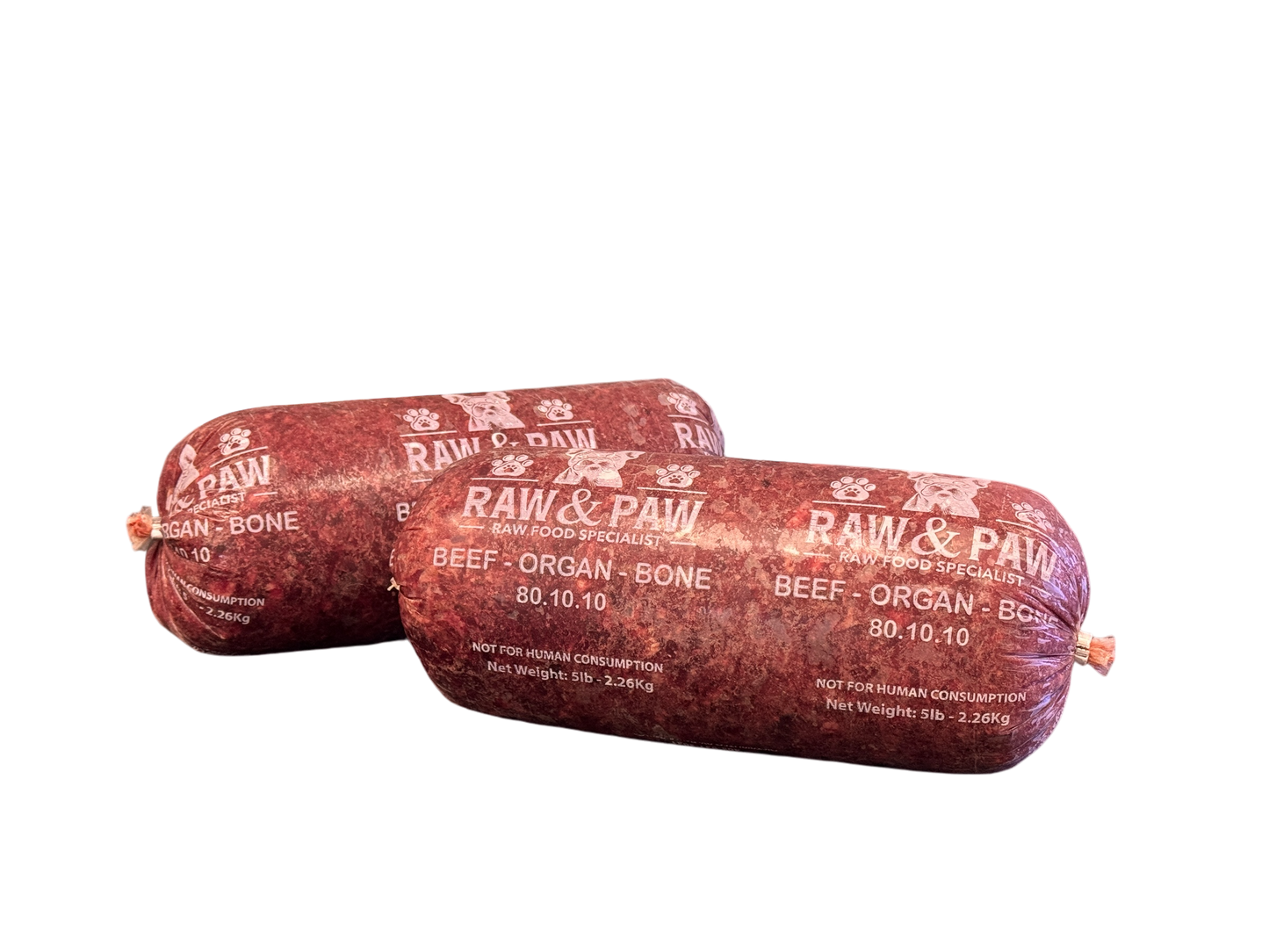 Case of 80.10.10 Beef with Organ and Bone 5lb Chubs - $4.40/lb (SHIPS FREE)