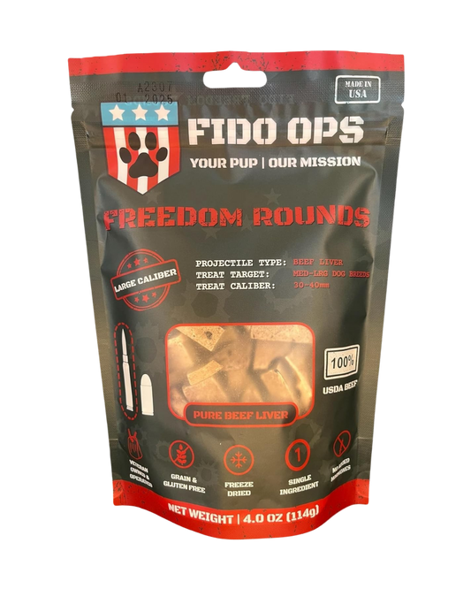 FIDO OPS Freedom Rounds - Freeze Dried Beef Liver Dog Treats