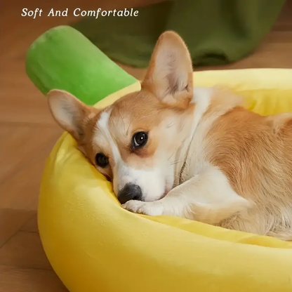 Plush Banana Pet Bed - Multiple Sizes