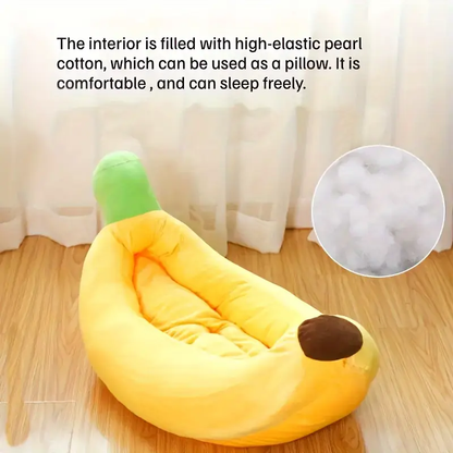 Plush Banana Pet Bed - Multiple Sizes