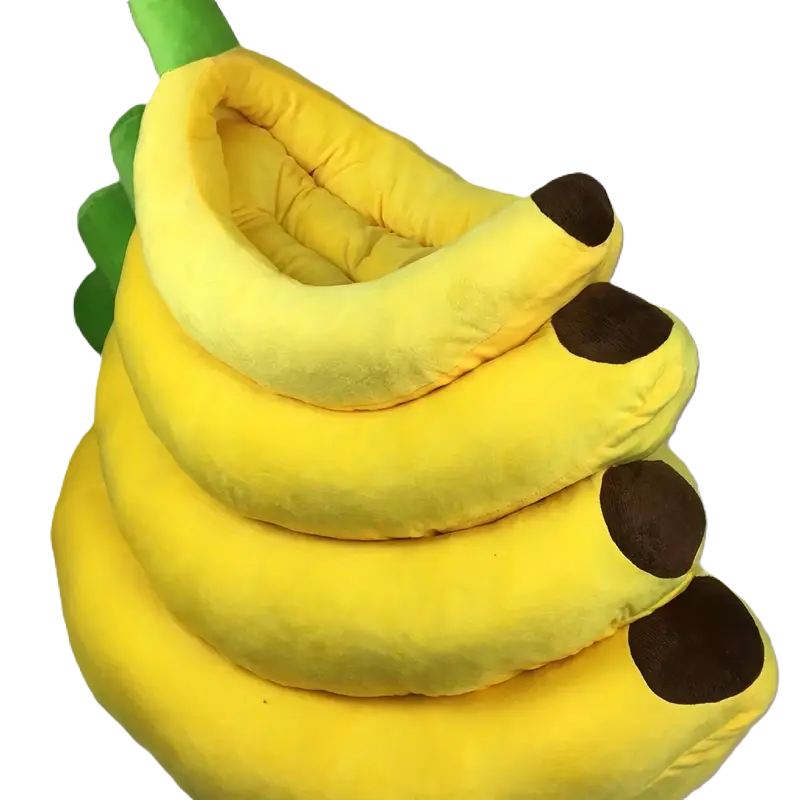 Plush Banana Pet Bed - Multiple Sizes