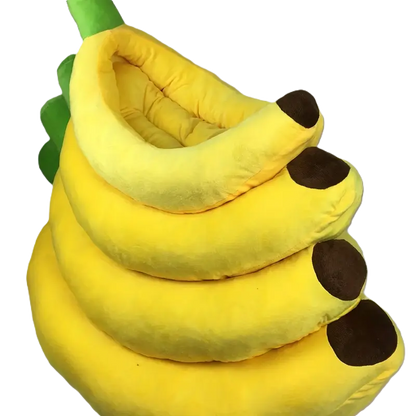 Plush Banana Pet Bed - Multiple Sizes