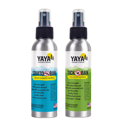 YAYA Organics Natural Bug Repellent Bundle (Tick Ban + Squito Ban)