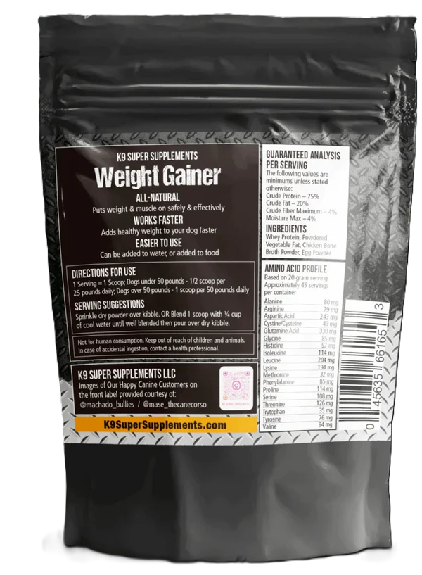 K9 Super Supplements - Weight Gainer