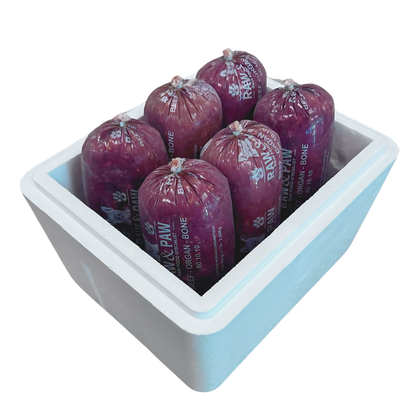Case of 80.10.10 Beef with Organ and Bone Chubs - $4.40/lb (SHIPS FREE)