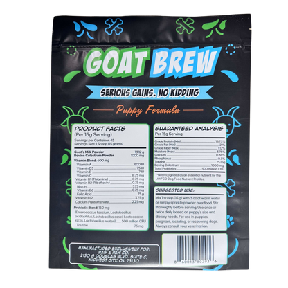 RP Naturals Exclusive Goat Brew Puppy Formula