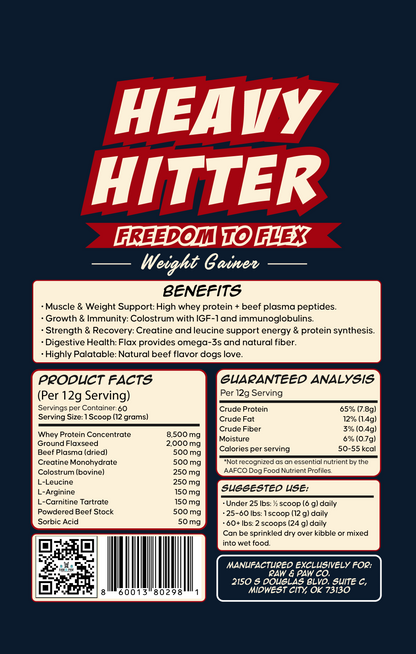 **NEW**RP Naturals Exclusive Heavy Hitter Canine Weight Gainer