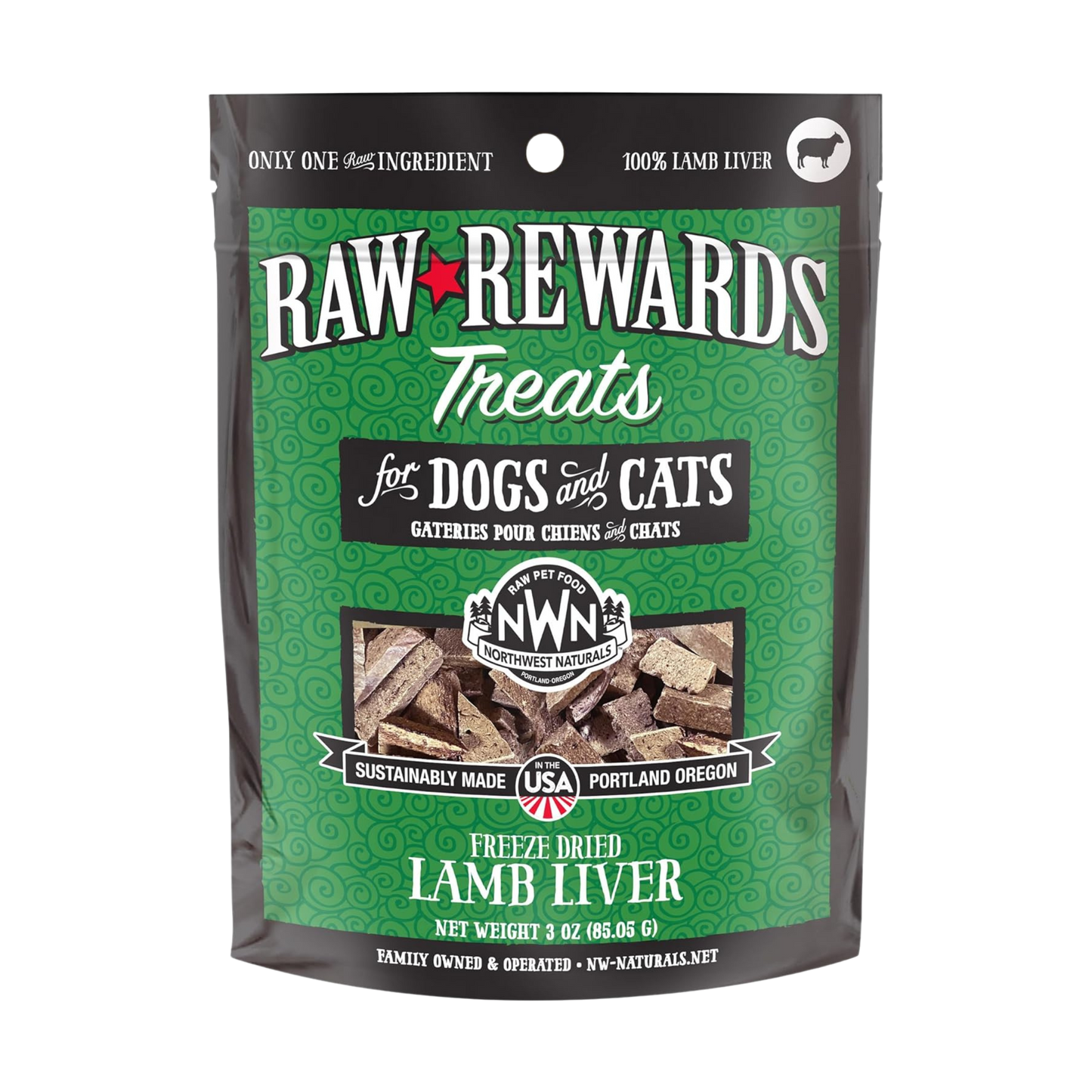 Northwest Naturals Raw Rewards Freeze-Dried Treats for Dogs and Cats