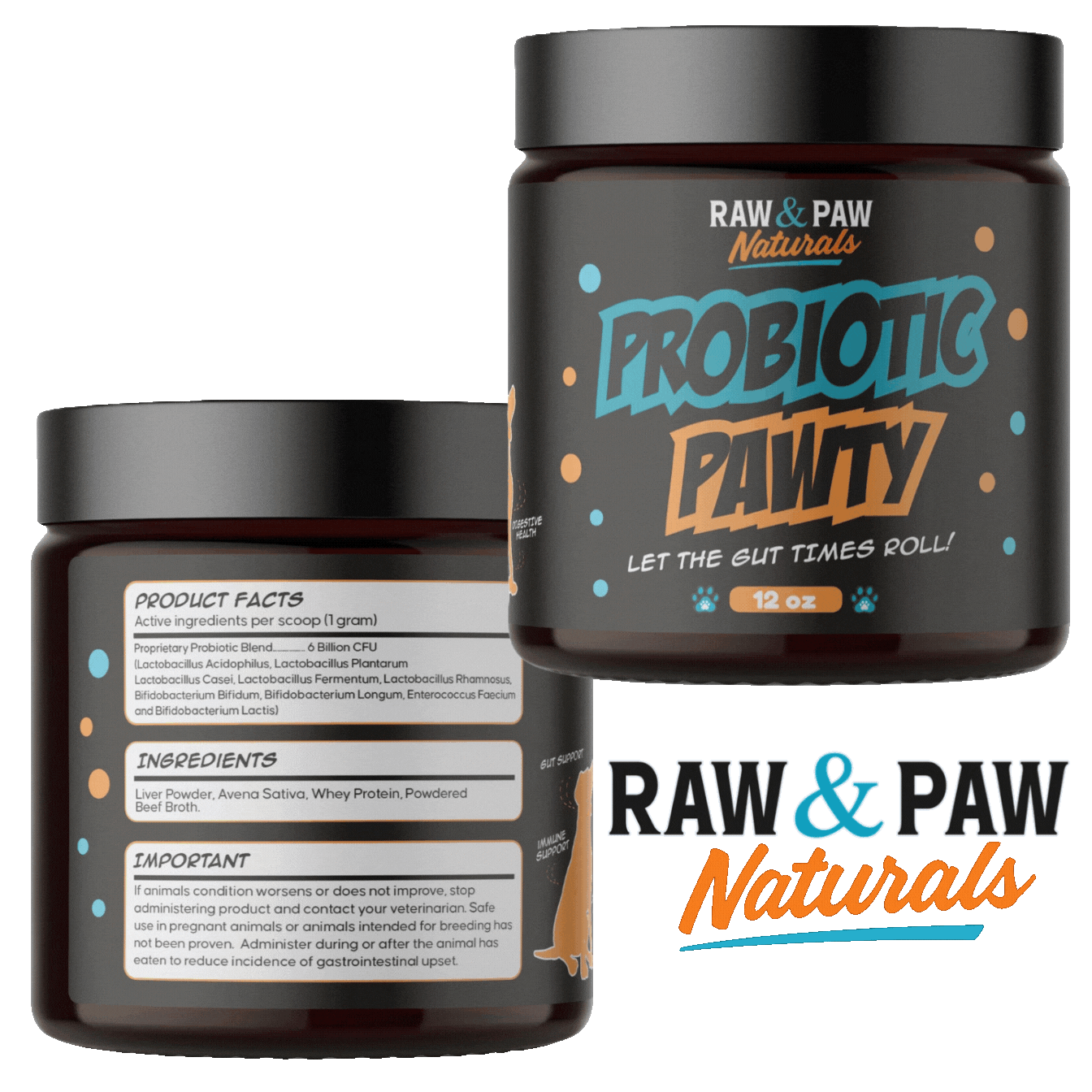 Supercharge Your Pets Gut Health with Raw & Paw's Exclusive Probiotic Pawty Blend
