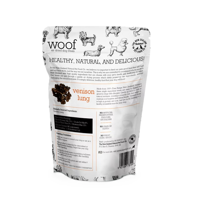 Woof Treats by New Zealand Natural Pet Food Co.