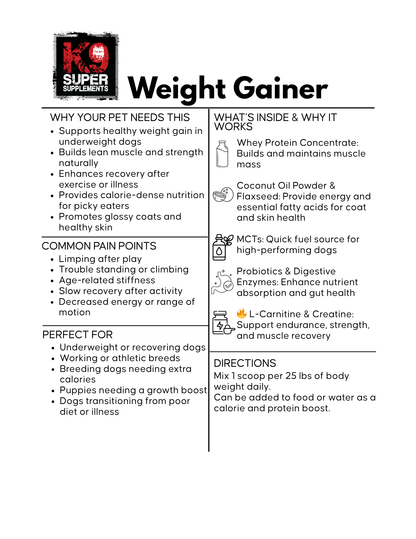 K9SS Weight Gainer - PRE ORDER NOW!!