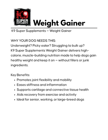 K9SS Weight Gainer - PRE ORDER NOW!!