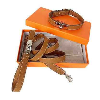 H* Leather Collar & Leash Set